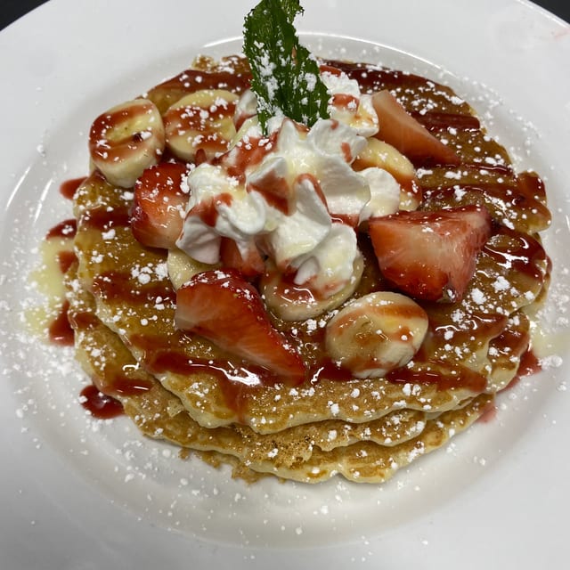 Strawberry Banana Pancakes.