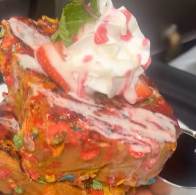 Fruity Pebbles French Toast.