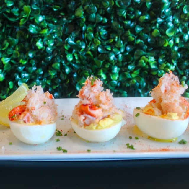 Lobster Deviled Eggs.